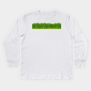 Fresh green grass Kids Long Sleeve T-Shirt